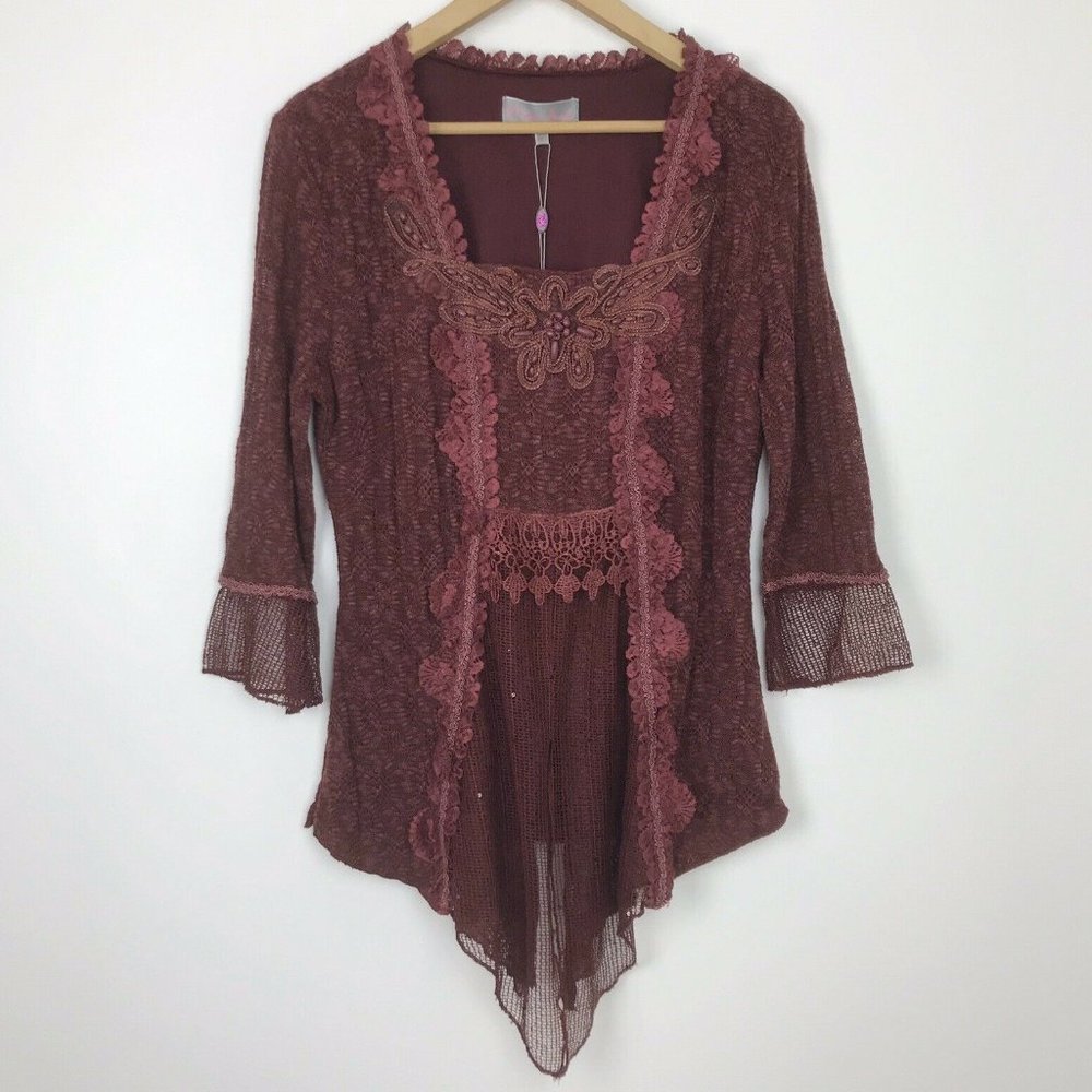 NWT Pretty Angel Linen Romantic Boho Top